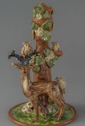 Candlestick - Stag with Birds (front)
